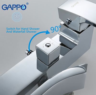 Душевая система излив есть переключателем на лейку хром Gappo Jacob G2407