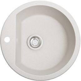 Кухонна мийка Cora - Aurora (Раунд) білий з точками