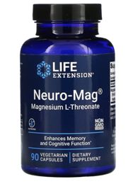 Life Extension, Neuro-Mag, магній L-треонат, 90 капсул в рослинній оболонці