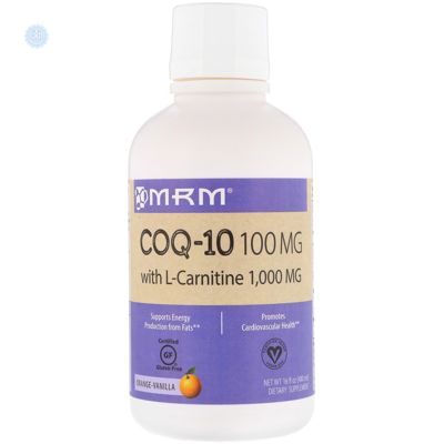 MRM, жидкий коэнзим Q-10 и L-карнитин, апельсин и ваниль, 100 мг / 1,000 мг, 16 унций (480 мл)