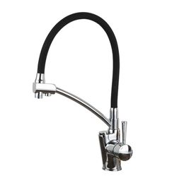 Змішувач для кухні з підключенням фільтра питної води хром Gappo G4398-11