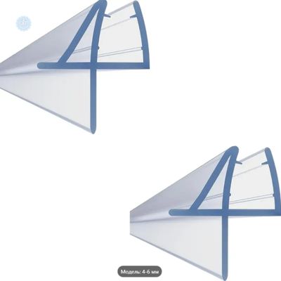 Бризковики для дверей душової CKL Premium 2х100 см  кабіни прозорий нижній PCKLFС08 4-6мм