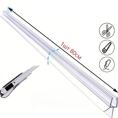 Брызговик для душевых CKL Premium 1х80 см прозрачный​ ​PCKLF01A801