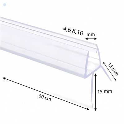 Брызговик для душевых CKL Premium 2х80 см прозрачный​ ​PCKLF01A80