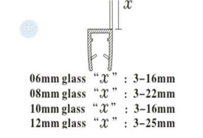 Бризковики для дверей душової кабіни, нижній/бічний (ФС03) 10 мм