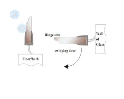 Бризковики для дверей душової кабіни нижній (ФС01) 10 мм