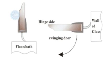 Бризковики для дверей душової кабіни нижній (ФС01) 4 мм