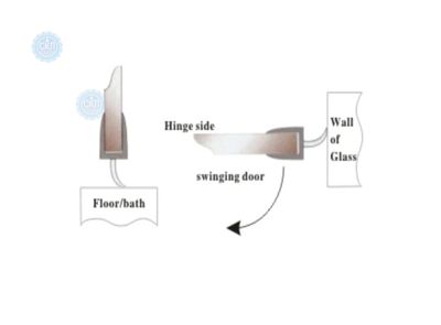 Бризговики для дверей душової кабіни нижній (ФС01 прозорий) 8 мм