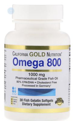 California Gold Nutrition, Омега 800, Рыбий жир фармацевтического класса, 80% EPA / DHA, Триглицеридная форма