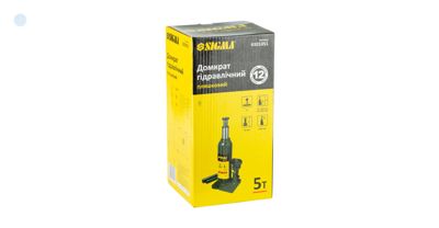 Домкрат гидравлический бутылочный 5т H 210-420мм SIGMA (6101051)