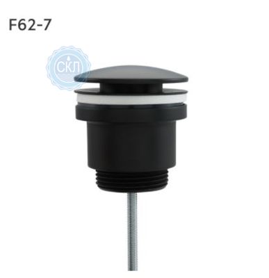 Донний клапан Frap F62-7 Click-Clack, чорний
