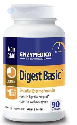 Enzymedica, Digest Basic, формула основных ферментов, 90 капсул
