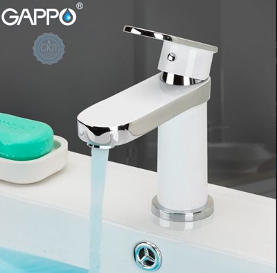 Gappo Furai G1019-8 Смеситель для раковины с гайкой белый / хром