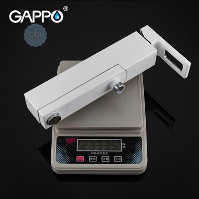 Gappo Futura G3217-8 Смеситель для ванны с излиянием служит переключателем на лейку белый / хром