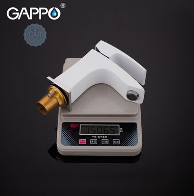 Gappo Jacob G1007-7 Змішувач для раковини з гайкою білий / хром