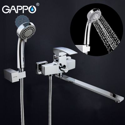 Gappo Jacob G2207 Змішувач для ванни з виливом 35 см і перемикачем в корпусі хром