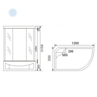 Гідромасажний бокс Q-tap SBM12080.2R SAT (Fabric)