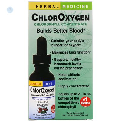 Herbs Etc., ChlorOxygen, концентрат хлорофілу без алкоголю, 1 рідка унція (29,6 мл)