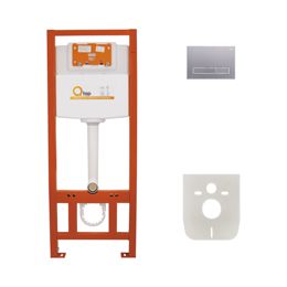 Инсталляция для унитаза Q-tap Nest M425 ST комплект 4 в 1 с панелью смыва PL M08SAT