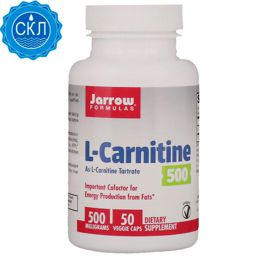 Jarrow Formulas, L-карнитин 500, 50 капсул