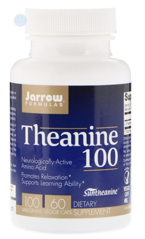 Jarrow Formulas, теанин 100, 100 мг, 60 Вегетарианский капсул