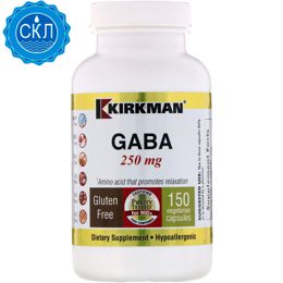 Kirkman Labs, GABA, ГАБА, ГАМК, 250 мг, 150 капсул