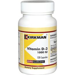 Kirkman Labs, Вітамін D-3, 1000 МО, 120 капсул