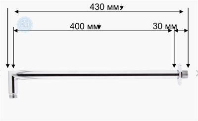 Кронштейн для душа, настенный круглый (АВ8206) 400 мм