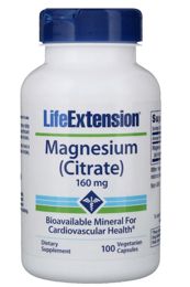 Life Extension, Магний (цитрат), 160 мг, 100 Вегетарианский капсул