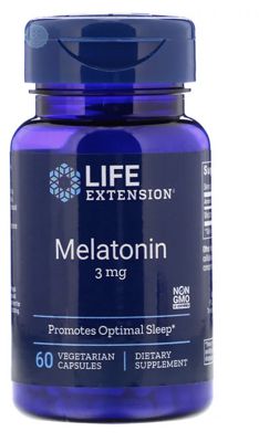 Life Extension, Мелатонін 3 мг, 60 Вегетаріанський капсул