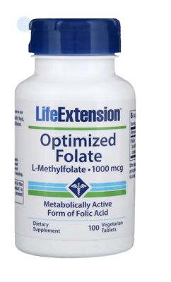 Life Extension, оптимизированные фолат, 100 мкг, 100 таблеток в растительной оболочке