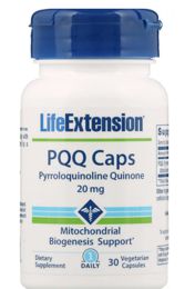Life Extension, PQQ Caps, 20 мг, 30 Вегетарианский капсул