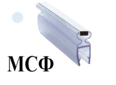 Магниты двери душевой кабины ф-образный (MCФ06Е), Стык магнитный, силиконовый. 10 мм