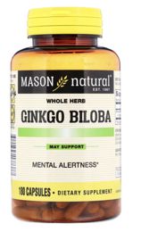 Mason Natural, Гинкго Билоба, 180 капсул