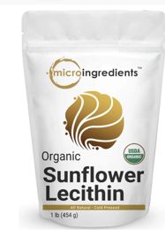 Microingredients Sunflower Lecithin Organic / Органический лецитин из подсолнечника порошок 454 гр