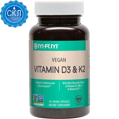 MRM, Вітаміни D3 і K2 для веганів, 60 рослинних капсул