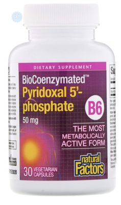 Natural Factors, BioCoenzymated, B6, пиридоксаль-5-фосфат, 50 мг, 30 Вегетарианский капсул