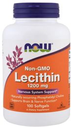 Now Foods, Лецитин, 1200 мг, 100 мягких капсул