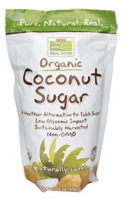Now Foods, Real Food, органічний кокосовий цукор, 16 унцій (454 г)
