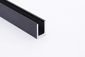 П-подібний чорний профіль з алюмінію 17×12×17 мм (3 м) для скла 8 мм