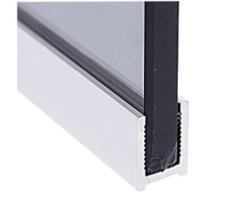 П-подібний профіль з анодованого алюмінію 17×12×17 мм (3 м) для скла 8 мм