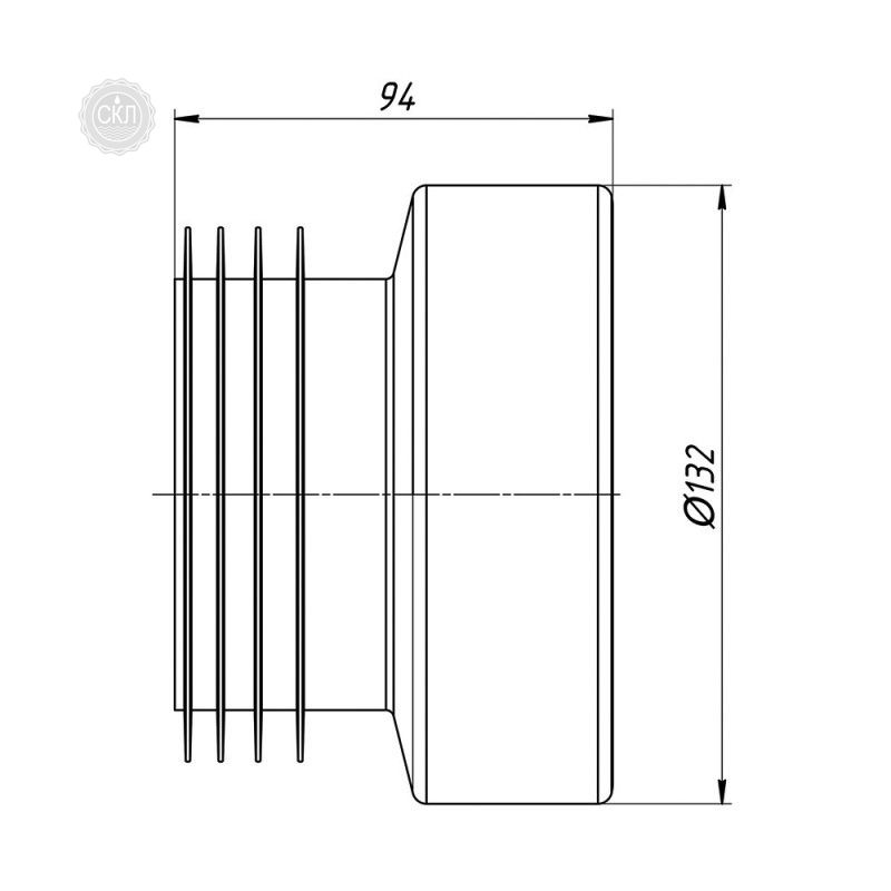 АНИ Фановая труба (W0210) прямая для унитаза с выпуском 110 мм, длина ...