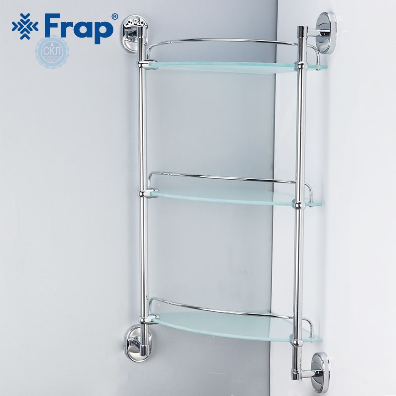 Полка Frap F1907-3 стеклянная , для ванны