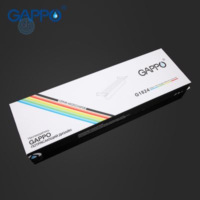 Полка Gappo G1824 с полотенцедержателем ,латунная