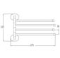 Полотенцедержатель Potato P2914 четверной , поворотный
