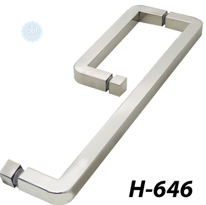 Ручка для дверей душевой кабины на три отверстия (H-646) Металл