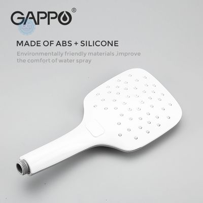 Змішувач Gappo G1117-8 для ванни на 3 отвори, білий / хром