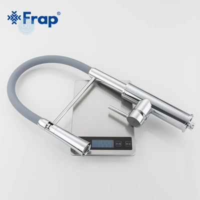 Смеситель для кухни Frap F4452-6 серый с гибким сливом