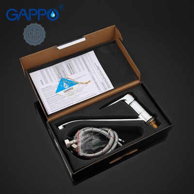 Змішувач для кухні з гайкою хром Gappo Vantto G4936