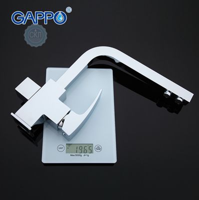Смеситель для кухни с подключением фильтра питьевой воды хром Gappo G4307